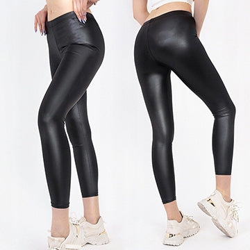 Italian Style Thin Black Leggings | HAL-93