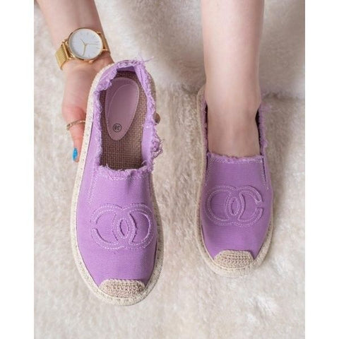 Women's Purple CC Espadrilles Slip-On Flats | NB273-PU