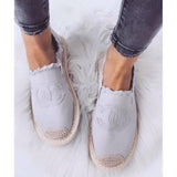 Women's Gray CC Espadrilles Slip-On Flats | 30RQL8