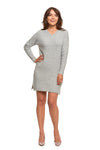 Women's Gray Sweater Tunic Dress |  MDW5000-002