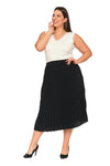 Black Pleated Skirt  | SD2700-001-BL