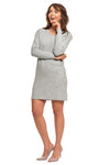 Women's Gray Sweater Tunic Dress |  MDW5000-002