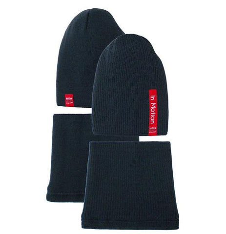 Boys' Dark Blue Beanie and Tube Scarf Set | 42/549