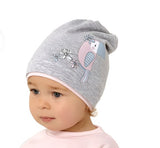 Spring Girls' Beanie with Bird Pattern -4-5 Years | 46/052-G