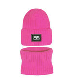 Girls' Pink Hat and Tube Scarf Set ~6-12 Yeras | 46/498-P