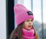 Girls' Pink Hat and Tube Scarf Set ~6-12 Yeras | 46/498-P