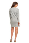 Women's Gray Sweater Tunic Dress |  MDW5000-002