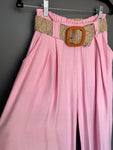 Italian-style Wide Leg Pants with Belt | C25C2077