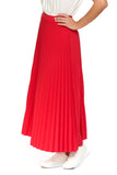 Red Pleated Skirt  | SD2700-001-R