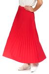 Red Pleated Skirt  | SD2700-001-R