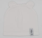 White Beanie with Ears ~0-12 Months | 26C2206-W