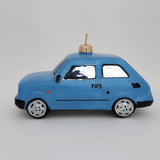 Blue Fiat 126p Christmas Glass Ornament - Maluch | 126P-B