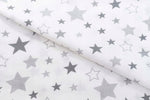 100% Cotton White Pillowcase with Stars Pattern - Poszewka na Poduszkę Jasiek | BL-21