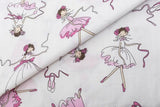 100% Cotton White Pillowcase with Ballerina Pattern - Poszewka na Poduszkę Jasiek | BL-04