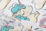 100% Cotton White Pillowcase with Unicorn Pattern - Poszewka na Poduszkę Jasiek | BL-17