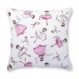 100% Cotton White Pillowcase with Ballerina Pattern - Poszewka na Poduszkę Jasiek | BL-04