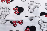 100% Cotton White Pillowcase with Minnie Pattern - Poszewka na Poduszkę Jasiek | BL-09