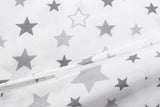 100% Cotton White Pillowcase with Stars Pattern - Poszewka na Poduszkę Jasiek | BL-21