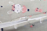 100% Cotton Gray Pillowcase with Bunny Pattern - Poszewka na Poduszkę Jasiek | BL-88