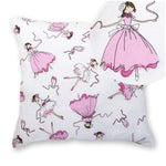 100% Cotton White Pillowcase with Ballerina Pattern - Poszewka na Poduszkę Jasiek | BL-04