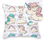 100% Cotton White Pillowcase with Unicorn Pattern - Poszewka na Poduszkę Jasiek | BL-17