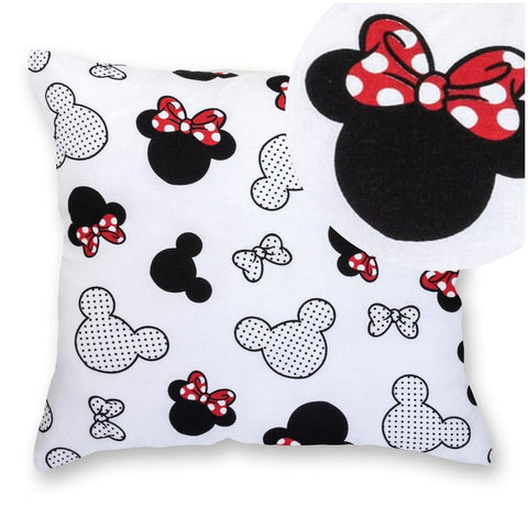 100% Cotton White Pillowcase with Minnie Pattern - Poszewka na Poduszkę Jasiek | BL-09