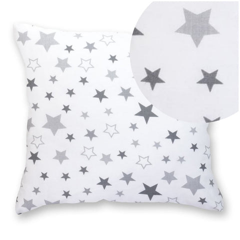 100% Cotton White Pillowcase with Stars Pattern - Poszewka na Poduszkę Jasiek | BL-21