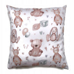 100% Cotton White Pillowcase with Teddy Bear Pattern - Poszewka na Poduszkę Jasiek | 4041baw