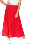 Red Pleated Skirt  | SD2700-001-R