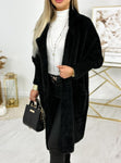 Classic Black Alpaca Coat | 22ZH2245-BL