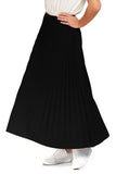 Black Pleated Skirt  | SD2700-001-BL