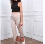 Italian-style Elegant Beige Pants | 2663-BE