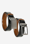 Wojas 2 in 1 Brown & Black Leather Double Sided Belt Gift Set  | 9590152