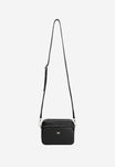 Wojas Black Leather Crossbody Bag with Golden Decorations | 8031751