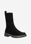 Wojas Black Insulated Leather Ankle Boots with Warm Sock | 5523081