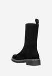 Wojas Black Insulated Leather Ankle Boots with Warm Sock | 5523081