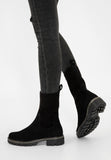 Wojas Black Insulated Leather Ankle Boots with Warm Sock | 5523081