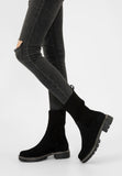 Wojas Black Insulated Leather Ankle Boots with Warm Sock | 5523081