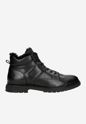 Wojas Black Insulated Leather Ankle Boots | 2408871