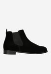 Wojas Black Velour Leather Ankle Boots | 5524461