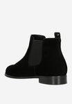 Wojas Black Velour Leather Ankle Boots | 5524461