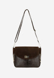 Wojas Dark Brown Leather Crossbody Bag | 8015772