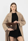 Wojas Dark Brown Leather Crossbody Bag | 8015772