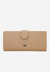 Wojas Large Beige Leather Wallet with Golden Logo | 9106054