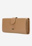 Wojas Large Beige Leather Wallet with Golden Logo | 9106054