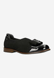 Wojas Black Flats with Decorative Bow | 4630271