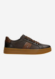 Wojas Brown Leather Sneakers with Decorative Applications | 1022852