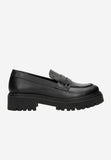 Wojas Black Leather Penny Loafers | 4631151