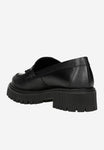 Wojas Black Leather Penny Loafers | 4631151