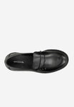 Wojas Black Leather Penny Loafers | 4631151